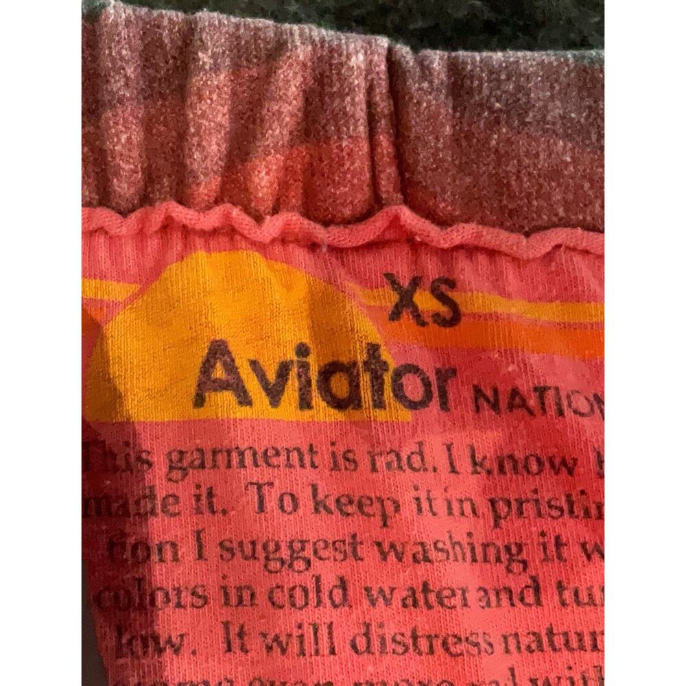 ⚡️Aviator Nation Y2K Stripe Sweatpants Lightning Bolt Pink Joggers Pants XS USA - Picture 8 of 10